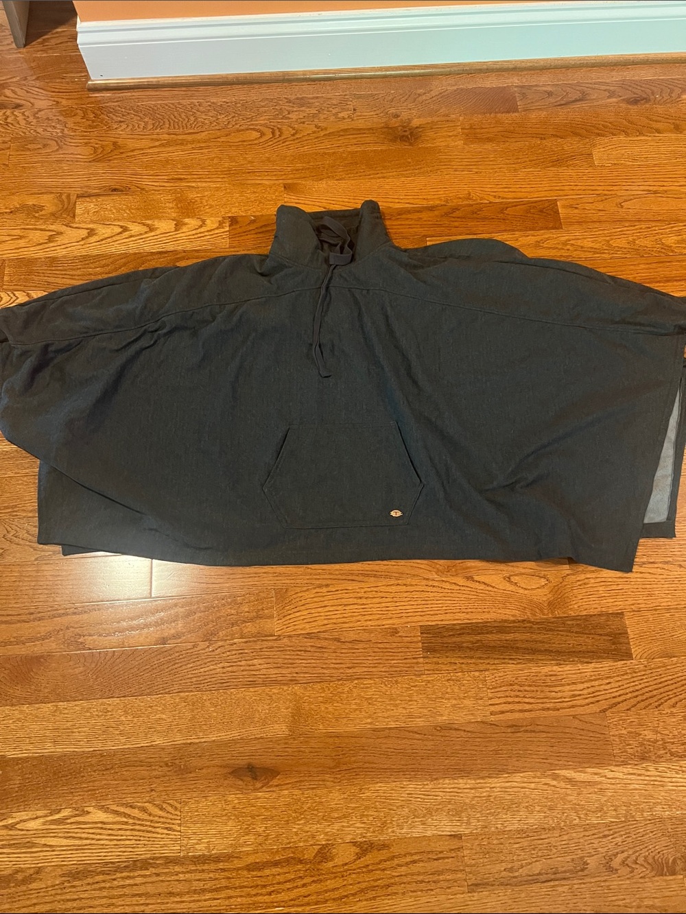 Tahari Black Sport Pullover Hoodie with High Collar